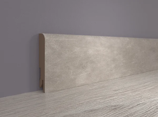 Плинтус MDF Bonkeel 24066 Бетон Лофт Светлый (80х16х2400 мм) в Ульяновске