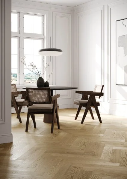 Паркетная доска Quartz Parquet Английская Ёлка Дуб Шампань 33-414 в Ульяновске