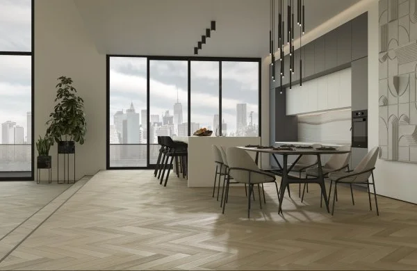 Паркетная доска Quartz Parquet Английская Ёлка Дуб Лимба 33-405 в Ульяновске