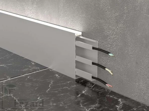 Алюминиевый плинтус Fezard Кабельный ALP-G80-LA Алюминий 80*15*2500 мм в Ульяновске