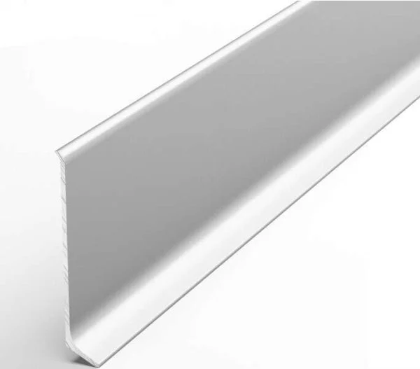 Алюминиевый плинтус Bonkeel ПЛ60 501л Серебро Люкс (58,5х11,2х2500мм) в Ульяновске