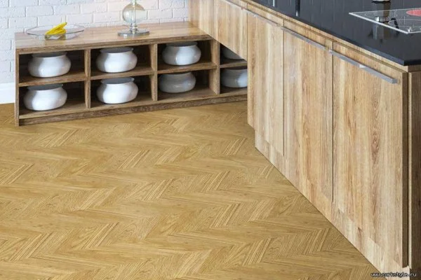 Пробковое покрытие CorkStyle Chevron Gold (1235*305*6 мм) HC в Ульяновске