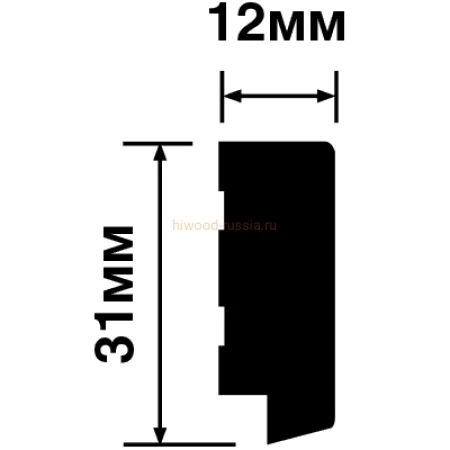 Финишный молдинг LF124B GR15K левый декорированный (31х12х2700мм) в Ульяновске