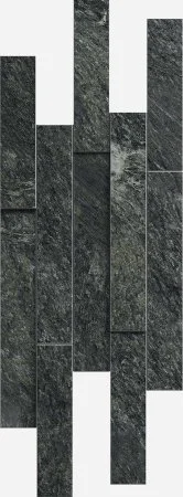 Керамогранит Italon Скайфолл Неро Брик 3D (Патинированная, 28х78) в Ульяновске