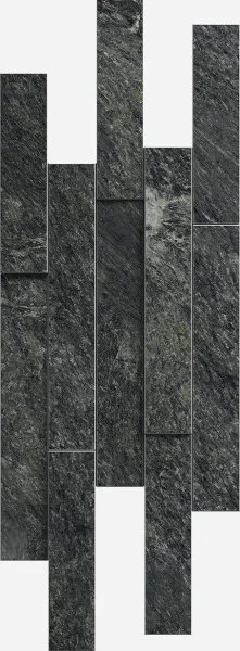 Керамогранит Italon Скайфолл Неро Брик 3D (Патинированная, 28х78) в Ульяновске