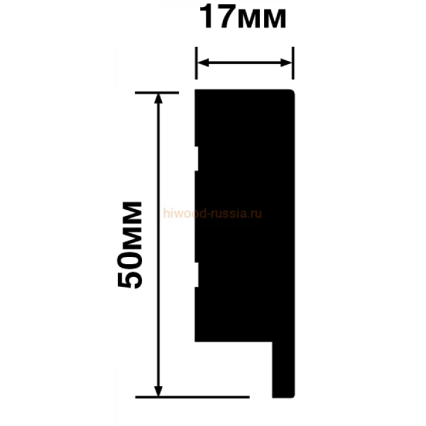 Финишный молдинг LF1 W50 (50х17х2700мм) в Ульяновске