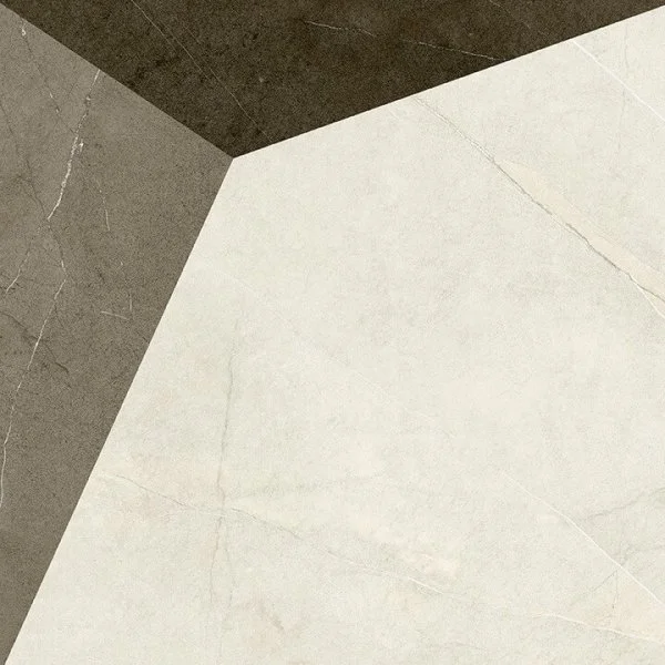 Керамогранит Coliseum Фьямма Уайт Вставка Фрэйм 60х60 (Натуральный и Реттифицированный) в Ульяновске