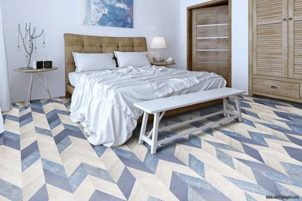Пробковое покрытие CorkStyle Chevron Blue (1235*305*6 мм) HC в Ульяновске