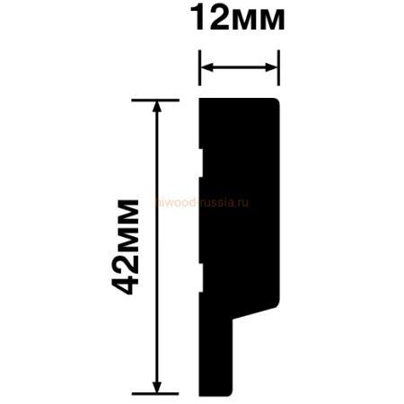 Финишный молдинг LF124A BR396K правый декорированный (42х12х2700мм) в Ульяновске