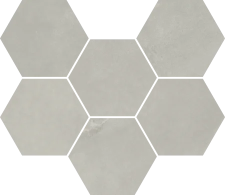 Керамогранит Italon Континуум Сильвер Мозаика Гексагон (Натуральная 25х29) в Ульяновске
