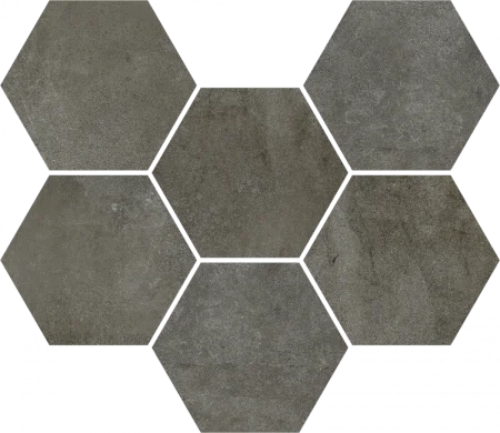 Керамогранит Coliseum Экспо Дарк Мозаика Гексагон (Натуральная, 25х29) в Ульяновске
