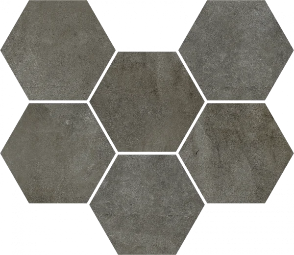 Керамогранит Coliseum Экспо Дарк Мозаика Гексагон (Натуральная, 25х29) в Ульяновске