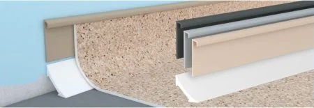 Коннелюрный плинтус Bonkeel Верхняя светло-серая часть (28х5х2200мм) в Ульяновске