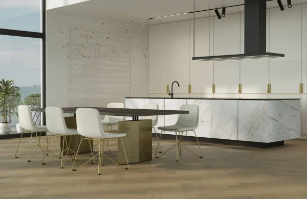 Паркетная доска Quartz Parquet Английская Ёлка Дуб Шампань 33-414 в Ульяновске