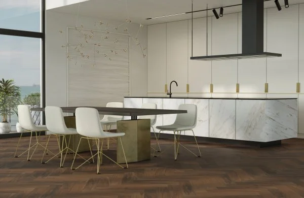 Паркетная доска Quartz Parquet Английская Ёлка Орех Американский 33-400-29 в Ульяновске