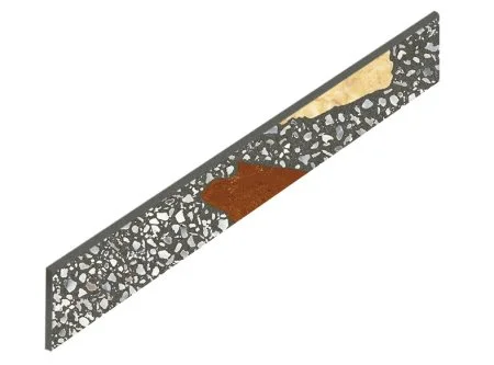 Керамогранит Coliseum Палладио Блэк Плинтус (Натуральный, 7,2х60) в Ульяновске