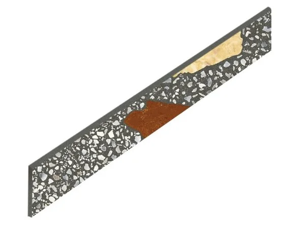 Керамогранит Coliseum Палладио Блэк Плинтус (Натуральный, 7,2х60) в Ульяновске