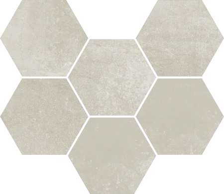 Керамогранит Coliseum Экспо Уайт Мозаика Гексагон (Натуральная, 25х29) в Ульяновске