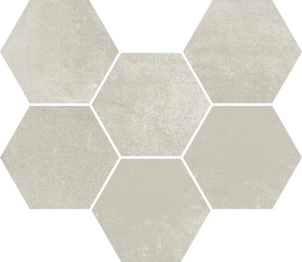 Керамогранит Coliseum Экспо Уайт Мозаика Гексагон (Натуральная, 25х29) в Ульяновске