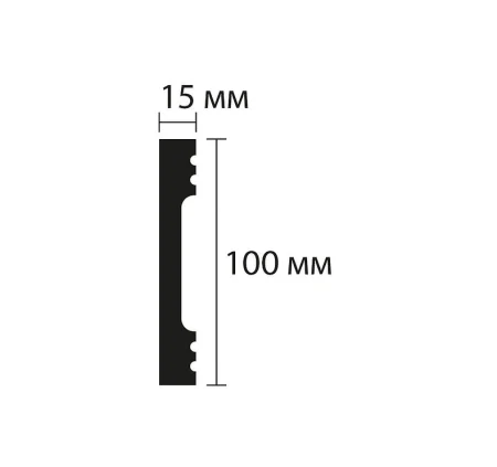 Плинтус NMC Wallstyl FD10 (100х15х2000 мм) в Ульяновске