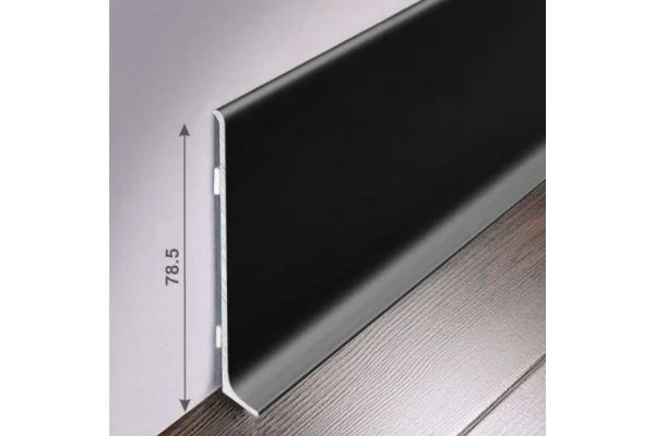 Алюминиевый плинтус Bonkeel ПЛ80 515л Черный (78,5х11,2х2500мм) в Ульяновске